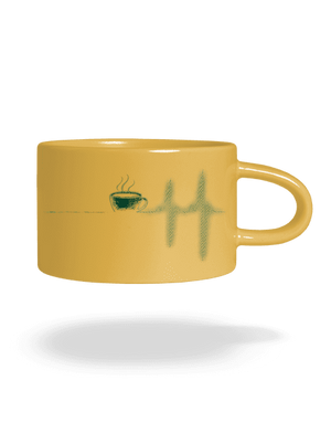 Coffee help macaron bögre Yellow Macaron