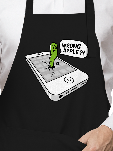 Wrong apple kötény Black