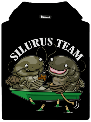 Silurus team gyerek kenguruzsebes pulóver Black