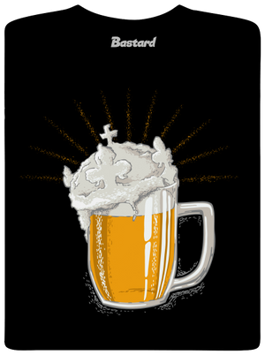 Sörkirály férfi hosszú ujjú póló Black