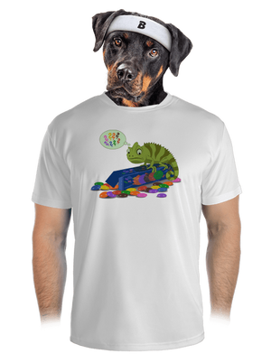 Zavart kaméleon férfi sportpóló White