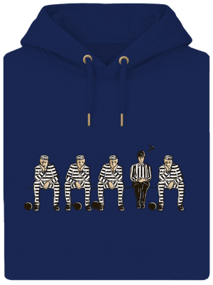 Nem bűnös unisex prémium pulóver Navy