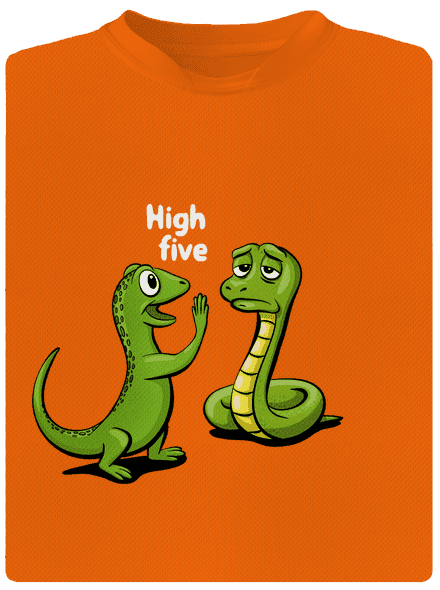 High Five férfi sportpóló Neon Orange