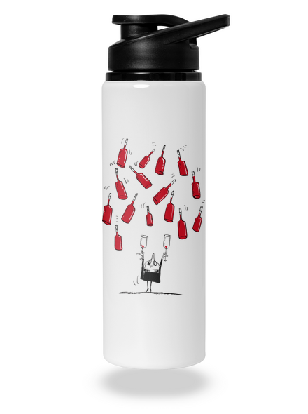 Boldog borász kulacs White