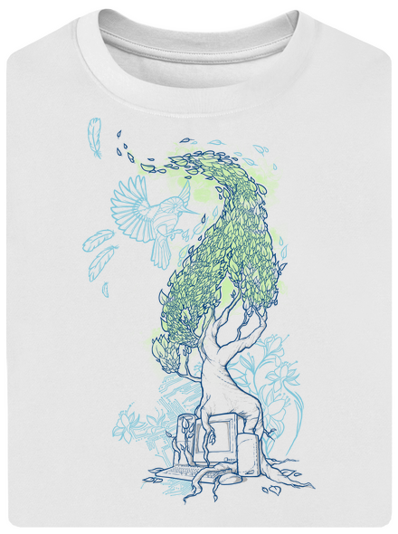 Nature vs. Technology unisex túlméretezett póló White