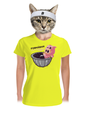 Formában női sportpóló Neon Yellow