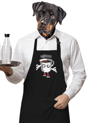 Zombie coffee kötény Black