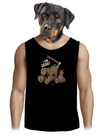 I Am Groot férfi trikó Black