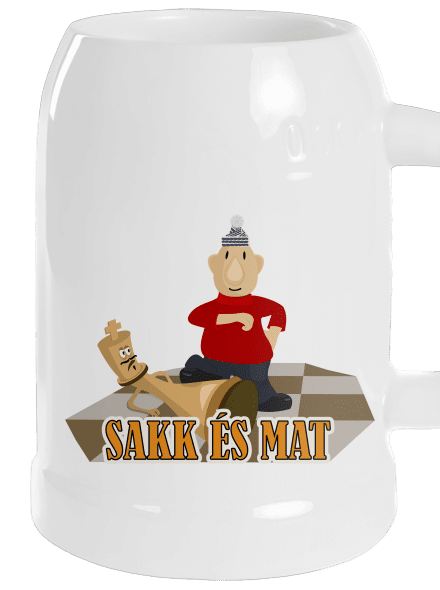 Sakk És Mat söröskorsó White