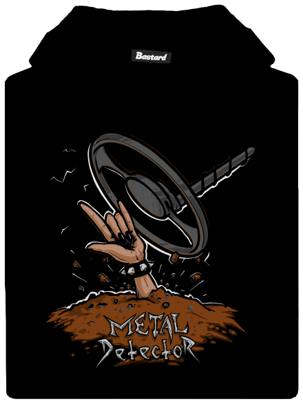 Metal detector gyerek kenguruzsebes pulóver Black