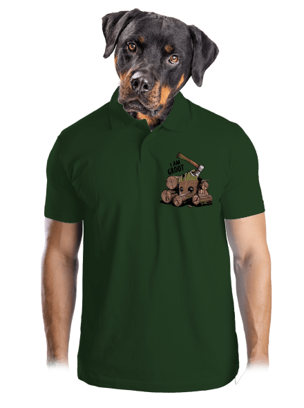 I Am Groot férfi pólóingek Bottle Green Mal