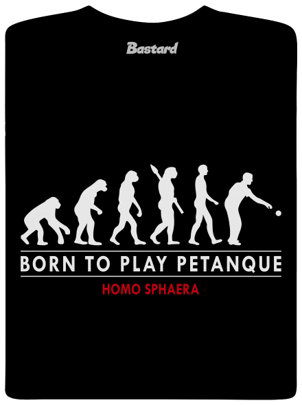 Born to play petanque gyerek póló Black