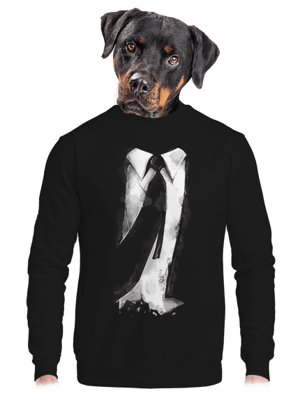 Oblek a kravata unisex crewneck Black