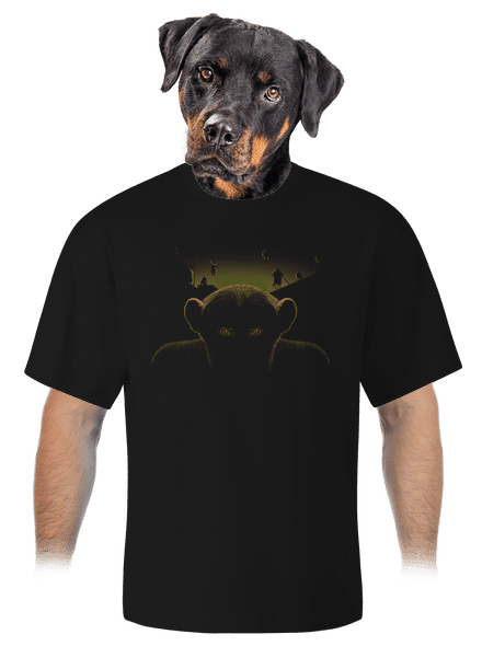 A majmok bolygója unisex túlméretezett póló Black