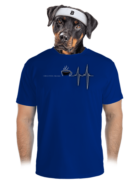 Coffee help férfi sportpóló Royal Blue Mal