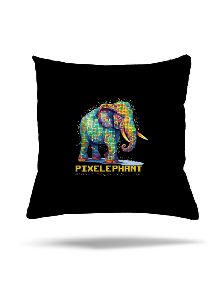 Pixelephant párna Black