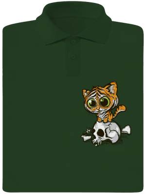 Tigriskölyök férfi pólóingek Bottle Green Mal