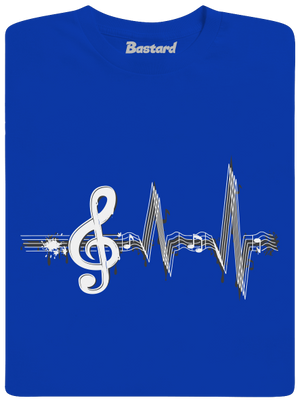 A zene az életem férfi hosszú ujjú póló Royal Blue