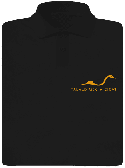 Találd meg a cicát férfi pólóingek Black