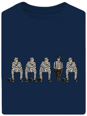 Nem bűnös unisex túlméretezett póló Midnight Blue