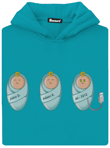 AI baby gyerek kenguruzsebes pulóver Hawaiian Blue
