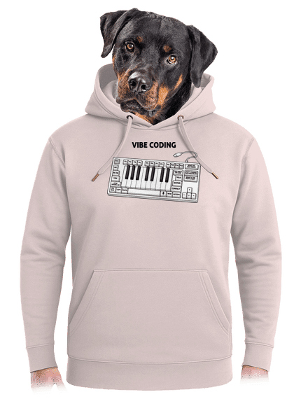 Vibe coding unisex prémium pulóver Rose Chalk