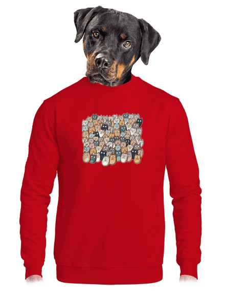 Találd meg az ördögöt unisex crewneck Red