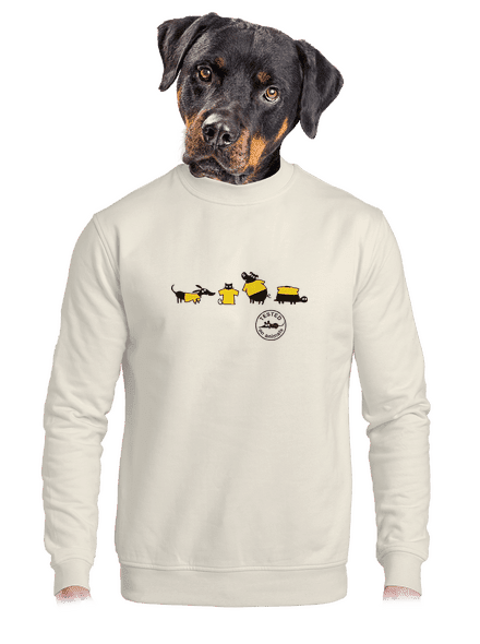Állatokon tesztelve unisex crewneck Off White