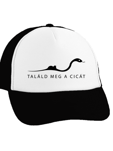 Találd meg a cicát teherautós sapka Black cap