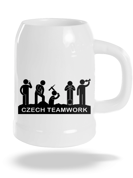 Czech Teamwork söröskorsó White
