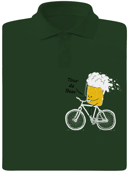Tour de beer férfi pólóingek Bottle Green Mal