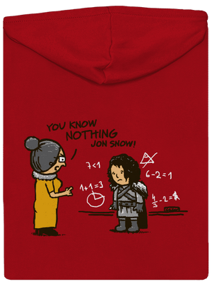 You know nothing cipzáras férfi pulóver Red