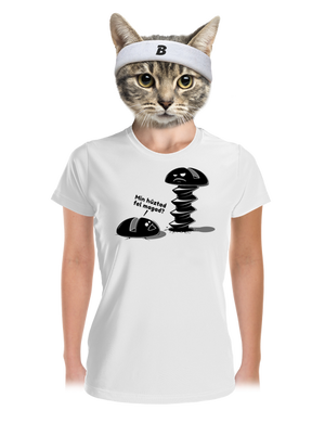 Felhúzva női sportpóló White