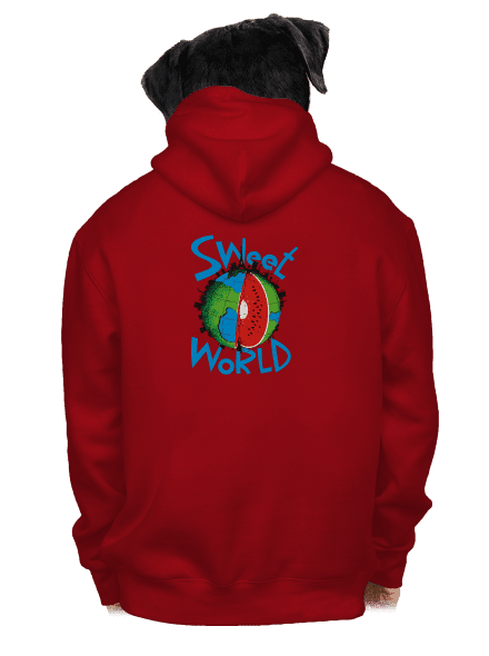 Sweet world cipzáras férfi pulóver Red