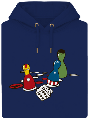 Szuperhős ne haragudj unisex prémium pulóver Navy