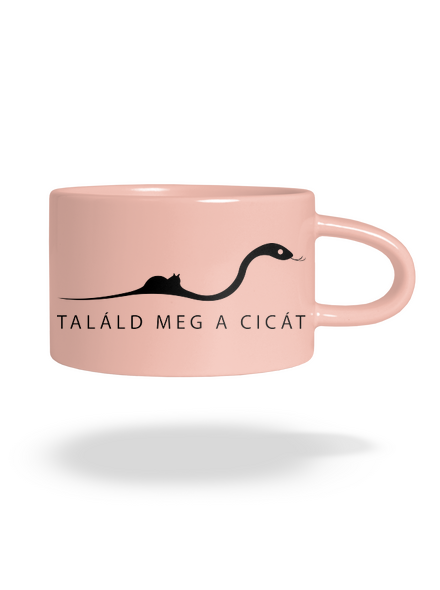 Találd meg a cicát macaron bögre Pink Macaron