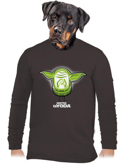 Master DiYoda férfi hosszú ujjú póló Bear Brown