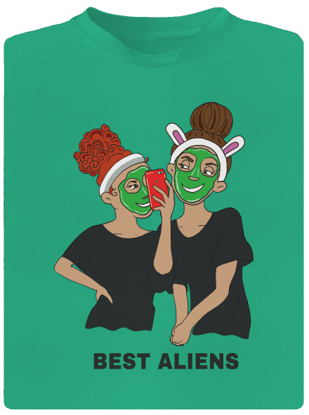 Best aliens férfi sportpóló Mint Mal