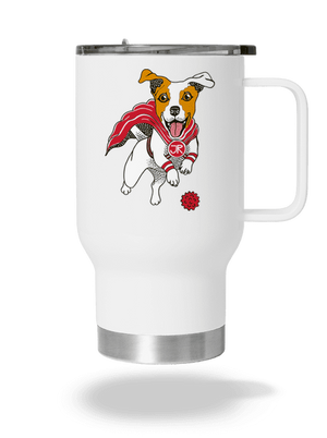 Jack Russell termosz bögre White