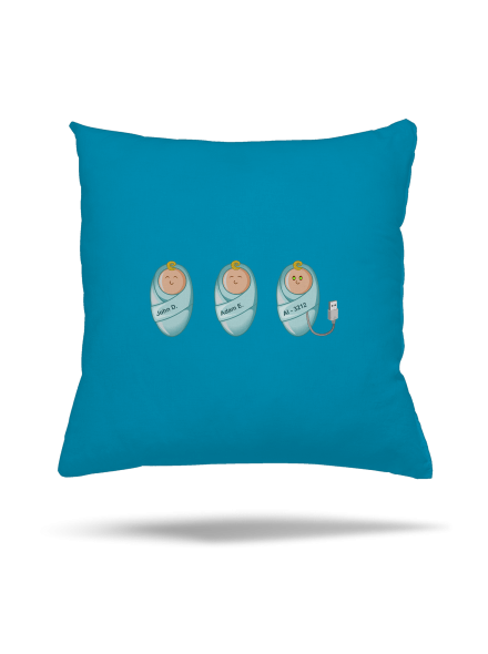 AI baby párna Blue Turquoise