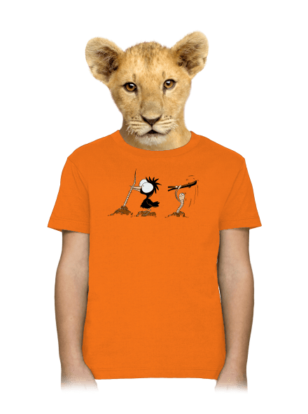 Vigyázz melyik végét fogod gyerek póló Orange