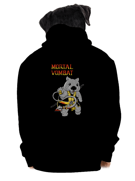 Mortal Vombat cipzáras férfi pulóver Black