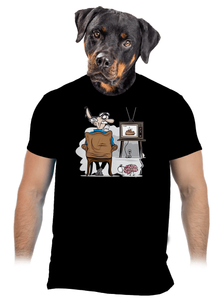 TV News férfi póló Black