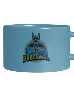 Doberman macaron bögre Blue Macaron