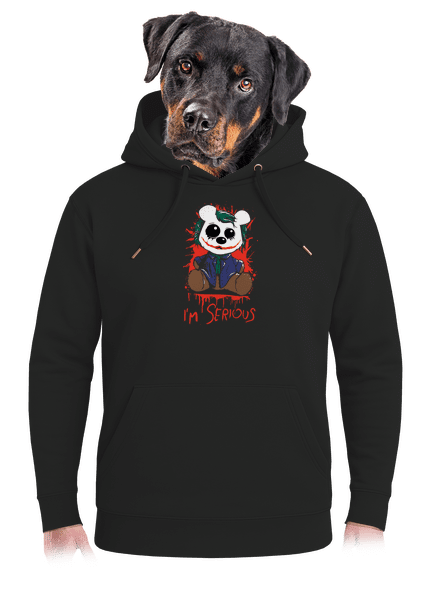 Serious unisex prémium pulóver Dark Black