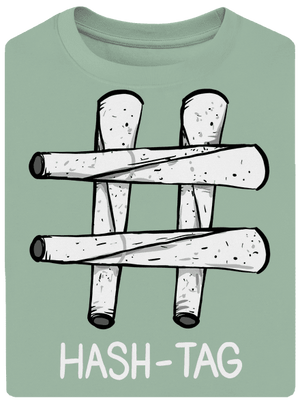 Hash tag unisex túlméretezett póló Sage