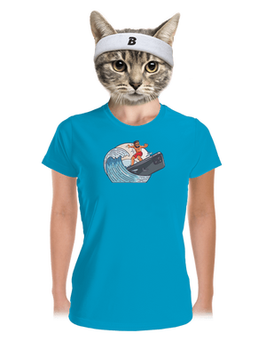 Szörfös vagyok női sportpóló Blue Atol