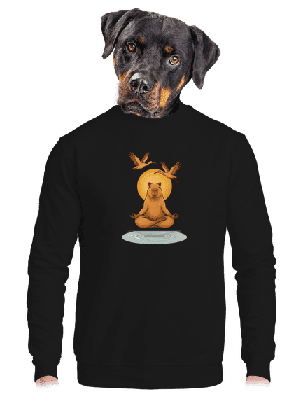 Zenben vagyok unisex crewneck Black