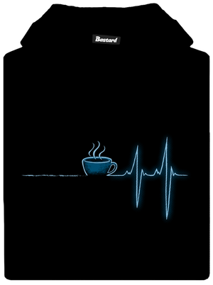 Coffee help gyerek kenguruzsebes pulóver Black