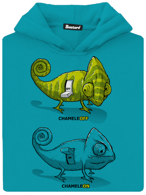 ChameleON ChameleOFF gyerek kenguruzsebes pulóver Hawaiian Blue